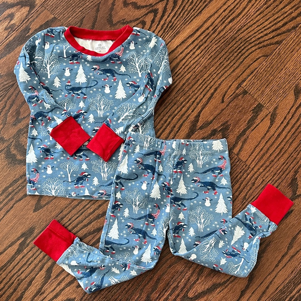 The Honest Company Kids Pajama Set - Blue and Red